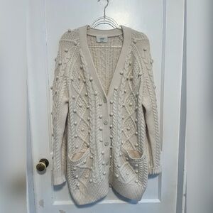 Aritzia Alps Merino wool-cotton cable-knit cardigan Size S $198 LIKE NEW